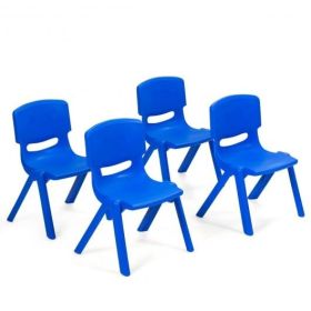 4-pack Kids Plastic Stackable Classroom Chairs-Red