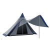 Outsunny Teepee Camping Tent Easy Set-Up with Porch Blue for 2-3 Person Outdoor Hiking
