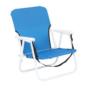 Oxford Cloth Iron Outdoor Beach Chair Blue