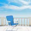 Oxford Cloth Iron Outdoor Beach Chair Blue
